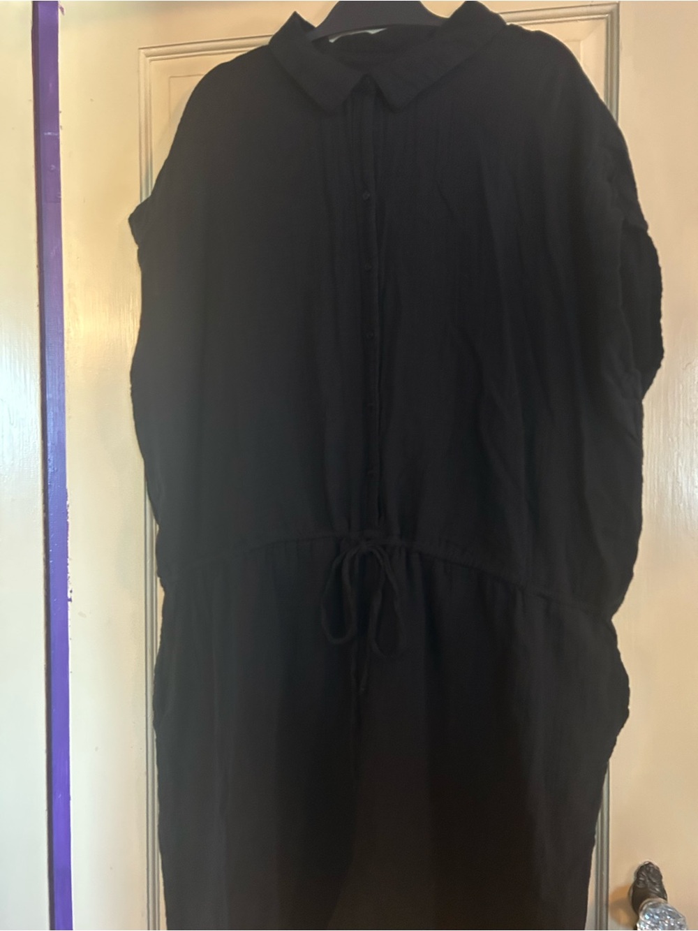 Old Navy Black Button-Front Jumpsuit